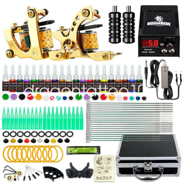 2 MACHINE GOLD TATTOO KIT