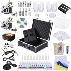 NEW 2 Chrome Tattoo Machine Kit