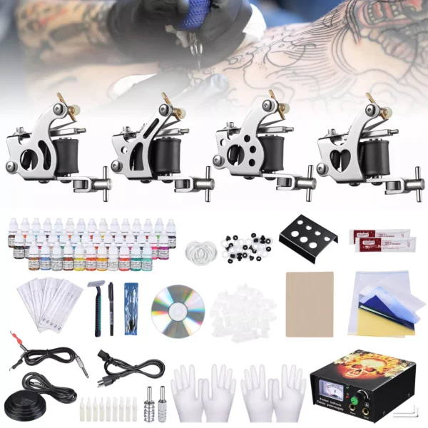 NEW! 4 Machine Tattoo Kit