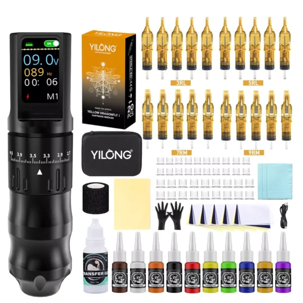 NEW Wireless Tattoo Machine Kit